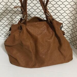 Valentina Fiore Brown Genuine Leather Handbag